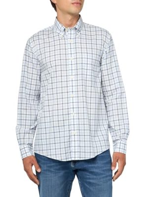 Men's Non-Iron Button Down Stretch Twill Long Sleeve Sport Shirt
