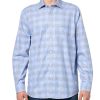 Men's Stretch Supima Cotton Non-Iron Herringbone English Collar Long Sleeve Dress Shirt
