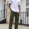 Men's Casual Cargo Pants Cotton Drawstring Athletic Jogger Sweatpants