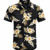 41s83IAirNL.jpg Hawaiian Shirt for Men Short Sleeve Floral Button Down Shirt Tropical Casual Summer Beach Shirts