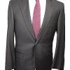 Solid Gray/Brown Full Canvas Suit with Golden Fleece Pants Size 41 Reg Waist 33"