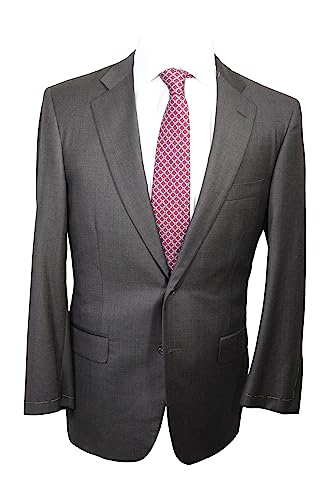 Solid Gray/Brown Full Canvas Suit with Golden Fleece Pants Size 41 Reg Waist 33"