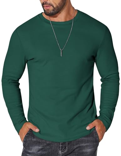 Thermal Shirts for Men Long Sleeve T Shirt Casual Basic Shirts Stretch Crew Neck Undershirts