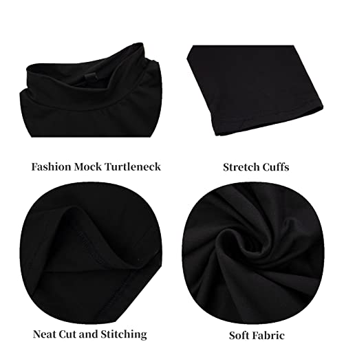 Mens Fashion T-Shirts Mock Turtleneck Undershirts Thermal Underwear Long Sleeve Slim Fit Stretch Basic Pullover