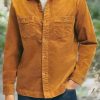 Men's Medium Wale Corduroy Shirt Jacket, Brown, Small
