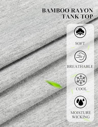 510ewL6FyqL.jpg COOFANDY Mens Casual Tank Tops Moisture Wicking Muscle Sleeveless Shirts Soft Bamboo Viscose Tank Shirt 2 Pack