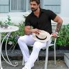 Men's Muscle Dress Shirts Slim Fit Stretch Short Sleeve Casual Button Down Shirts for Men