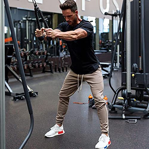 Men's 3 Pack Workout T Shirts Short Sleeve Gym Bodybuilding Muscle Shirt Base Layer Fitness Tee Tops