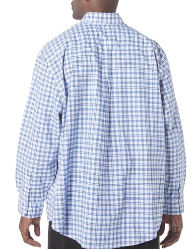 Men's Big & Tall Non-Iron Stretch Oxford Long Sleeve Check Sport Shirt