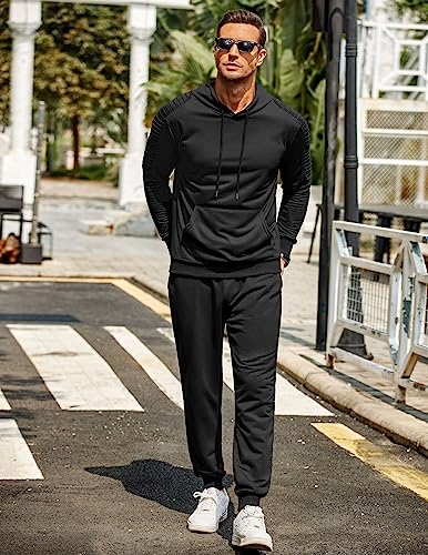 Men's Tracksuit 2 Piece Hoodie Sweatsuit Sets Casual Jogging Athletic Suits