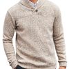 Men Dress Sweater Shawl Collar Sweatshirt Fashion Light Fleece Sweatshirt Dark Blue