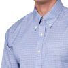 Men's Regular Fit Stretch Supima Cotton Non-Iron Pinpoint Oxford Button Down Collar Long Sleeve Polo