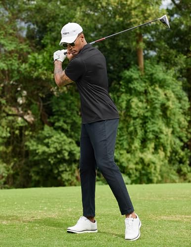 Men Polo Shirts Short Sleeve Quick Drying Athletic Collared Golf Shirts Moisture Wicking Tees