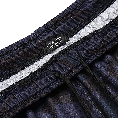 Men's Gym Workout Shorts Lightweight Running Bodybuilding with Pockets Black