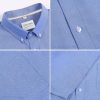 Men's Cotton Oxford Shirt Short Sleeve Button Down Business Casual with Chest Pocket for Gifts