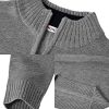 Mens Casual Slim Fit Pullover Sweaters Long Sleeve Knitted Fabric Zip Up Mock Neck Polo Sweater