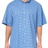 Men's Non-Iron Button Down Stretch Oxford Short Sleeve Sport Shirt