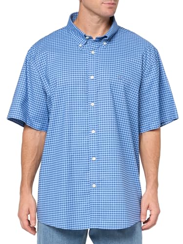 Men's Non-Iron Button Down Stretch Oxford Short Sleeve Sport Shirt