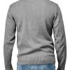 Mens Casual Slim Fit Pullover Sweaters Long Sleeve Knitted Fabric Zip Up Mock Neck Polo Sweater