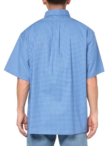 Men's Non-Iron Button Down Stretch Oxford Short Sleeve Sport Shirt