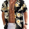 51T7EOQvh5L.jpg Hawaiian Shirt for Men Short Sleeve Floral Button Down Shirt Tropical Casual Summer Beach Shirts