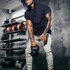 Men's Short Sleeve Hoodie Workout Gym Sweatshirt Muscle Fit Fashion Athletic Hoodies Pullover Cotton Hooded T-Shirts