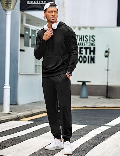 Men's Tracksuit 2 Piece Hoodie Sweatsuit Sets Casual Jogging Athletic Suits