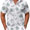 Men's Hawaiian Shirt Short Sleeve Casual Button Down Tropical Summer Beach Aloha Shirts