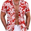 51cabfxEIUL.jpg Mens Hawaiian Shirt Short Sleeve Button Down Shirts Tropical Summer Beach Shirts Casual Floral Aloha Shirts