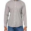 Men's Non-Iron Button Down Stretch Twill Long Sleeve Sport Shirt