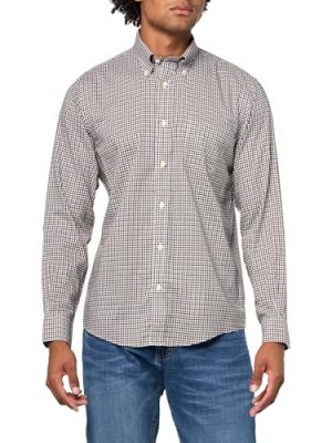 Men's Non-Iron Button Down Stretch Twill Long Sleeve Sport Shirt