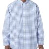 Men's Big & Tall Non-Iron Stretch Oxford Long Sleeve Check Sport Shirt