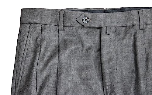 Solid Gray/Brown Full Canvas Suit with Golden Fleece Pants Size 41 Reg Waist 33"