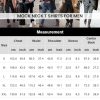 Mens Mock Turtleneck Short Sleeve Knit T Shirts Slim Fit Basic Thermal Tops Lightweight Tee S-XXXL