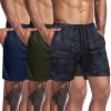 Men's Gym Workout Shorts Lightweight Running Bodybuilding with Pockets Black