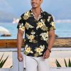 51uXuWUn85L.jpg Hawaiian Shirt for Men Short Sleeve Floral Button Down Shirt Tropical Casual Summer Beach Shirts