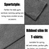 51vHHcO-6oL.jpg Men's 2 Pack Muscle T-Shirt Stretch Long Sleeve Gym Workout Bodybuilding Training Tee Shirts Casual Hipster Tops