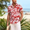 51y9eAnpoWL.jpg Mens Hawaiian Shirt Short Sleeve Button Down Shirts Tropical Summer Beach Shirts Casual Floral Aloha Shirts