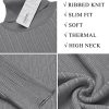 Men's Slim Fit Turtleneck Sweater Ribbed Knitted High Neck Pullover Sweaters