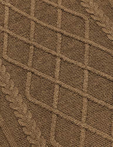 Men's Shawl Collar Sweaters V-Neck Relaxed Fit Cable Pullovers