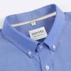 Men's Cotton Oxford Shirt Short Sleeve Button Down Business Casual with Chest Pocket for Gifts