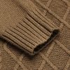 Men's Shawl Collar Sweaters V-Neck Relaxed Fit Cable Pullovers